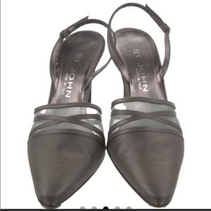 St. John Nylon Slingback Pumps size 9